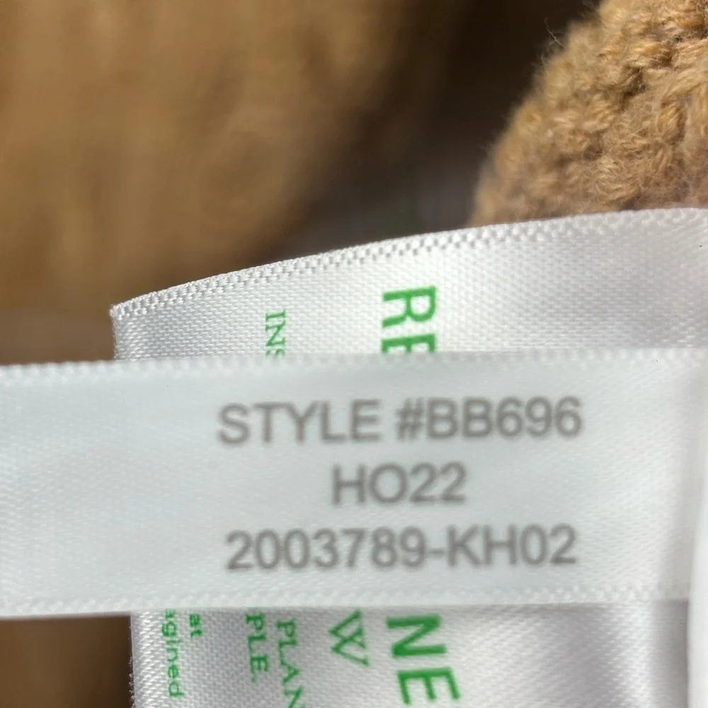 J. Crew Men's Cable Knit Camel Crewneck Sweater Size L Preppy Quiet Luxury